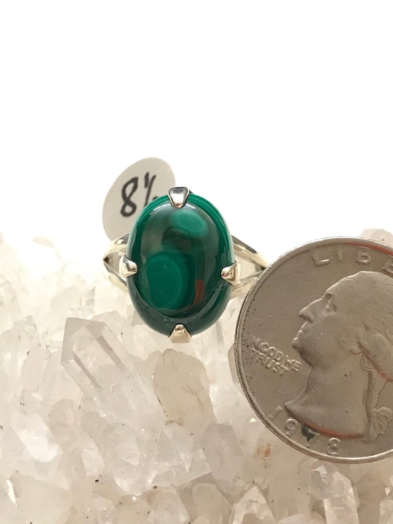Malachite Ring, Size 8 1/2