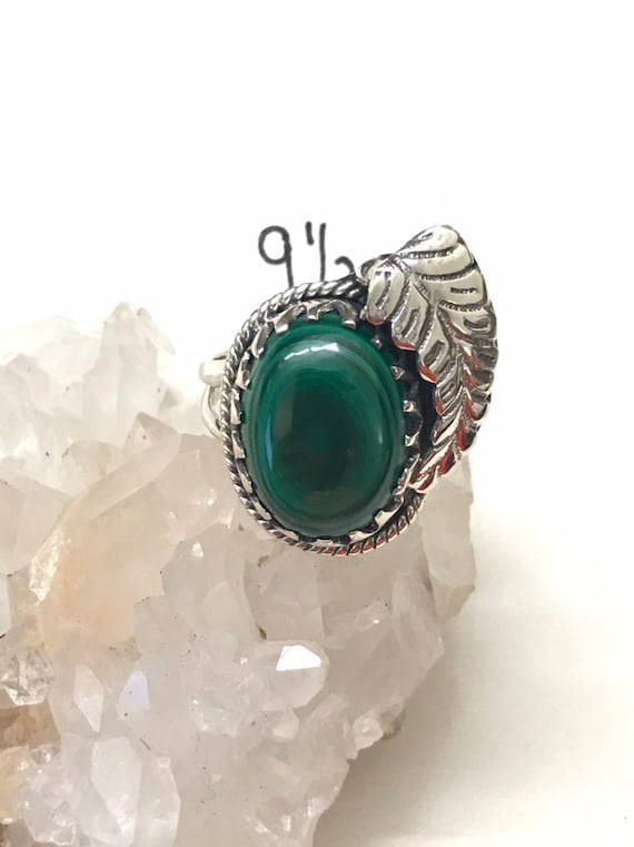 Malachite Ring Size 9 1/2