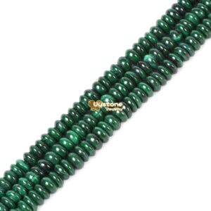 6mm Genuine Malachite Rondelle Loose Gemstone Beads Diy Jewelry Making Bead 15"