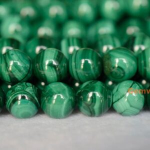 15.5” 8mm/10mm Genuine Natural Malachite Round Beads, High Quality Green Gemstone, High Quality Diy Beads Supply, Gemstone Wholesaler Bgf