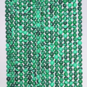 2mm Hedge Mazes Malachite Gemstone Grade Aaa Swirly Green, Round 2mm Loose Beads 15.5 Inch Full Strand (80004632-107)