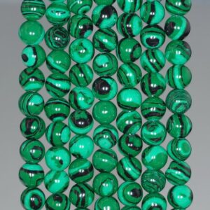 6mm Hedge Mazes Malachite Gemstone Green Round 6mm Loose Beads 7.5 Inch Half Strand (90146403 H-217)
