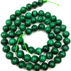 AAA QUALITY~Natural Malachite Smooth Round Ball Beads Malachite 6.MM Round Beads Malachite Gemstone Beads Malachite Round Beads Strand.