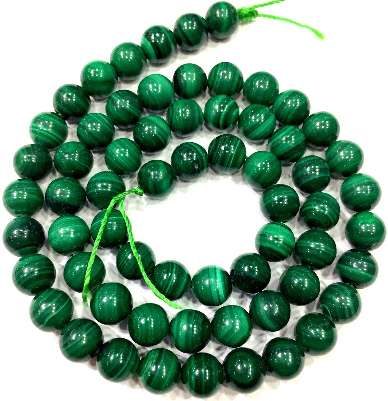 Aaa Quality~natural Malachite Smooth Round Ball Beads Malachite 6.mm Round Beads Malachite Gemstone Beads Malachite Round Beads Strand.