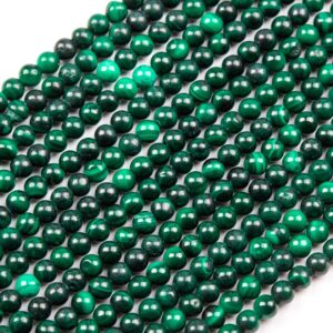 Deep Green Malachite Beads Genuine Natural Grade Aa Gemstone Round Loose Beads 2mm 3mm Bulk Lot Options