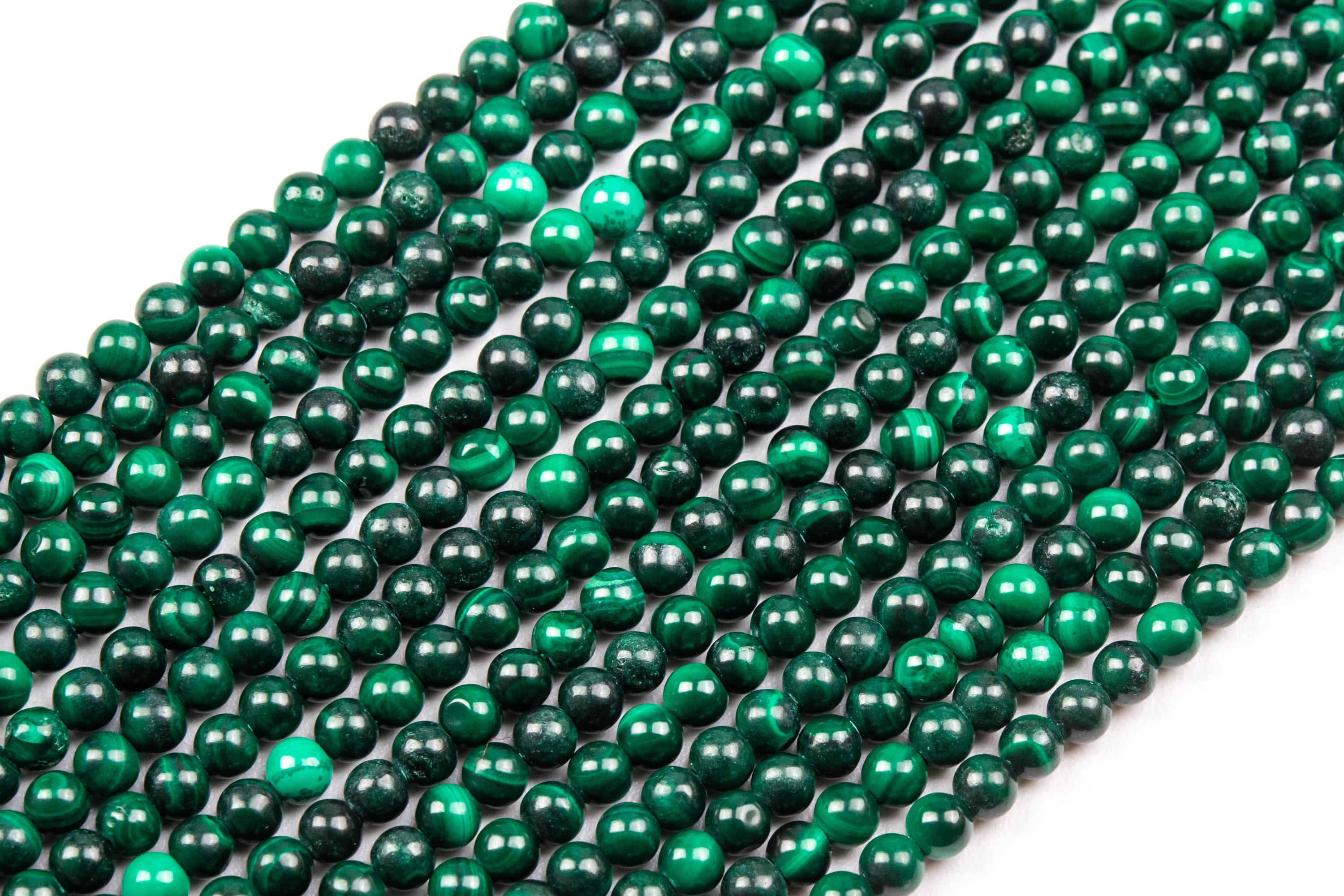 Deep Green Malachite Beads Genuine Natural Grade Aa Gemstone Round Loose Beads 2mm 3mm Bulk Lot Options