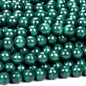 Deep Green Natural Malachite Gemstone Grade Aaa Round 6mm 8mm Loose Beads Bulk Lot 1,2,6,12 And 50 (d87)