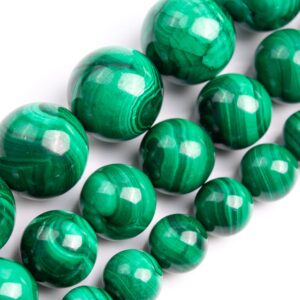 Green Malachite Beads Genuine Natural Grade Aa Gemstone Round Loose Beads 4mm 6mm 8mm 10mm Bulk Lot Options