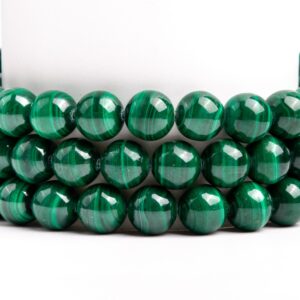 Natural Deep Green Malachite Gemstone Grade Aa Round 4mm 5mm 6mm 8mm 10mm Loose Beads