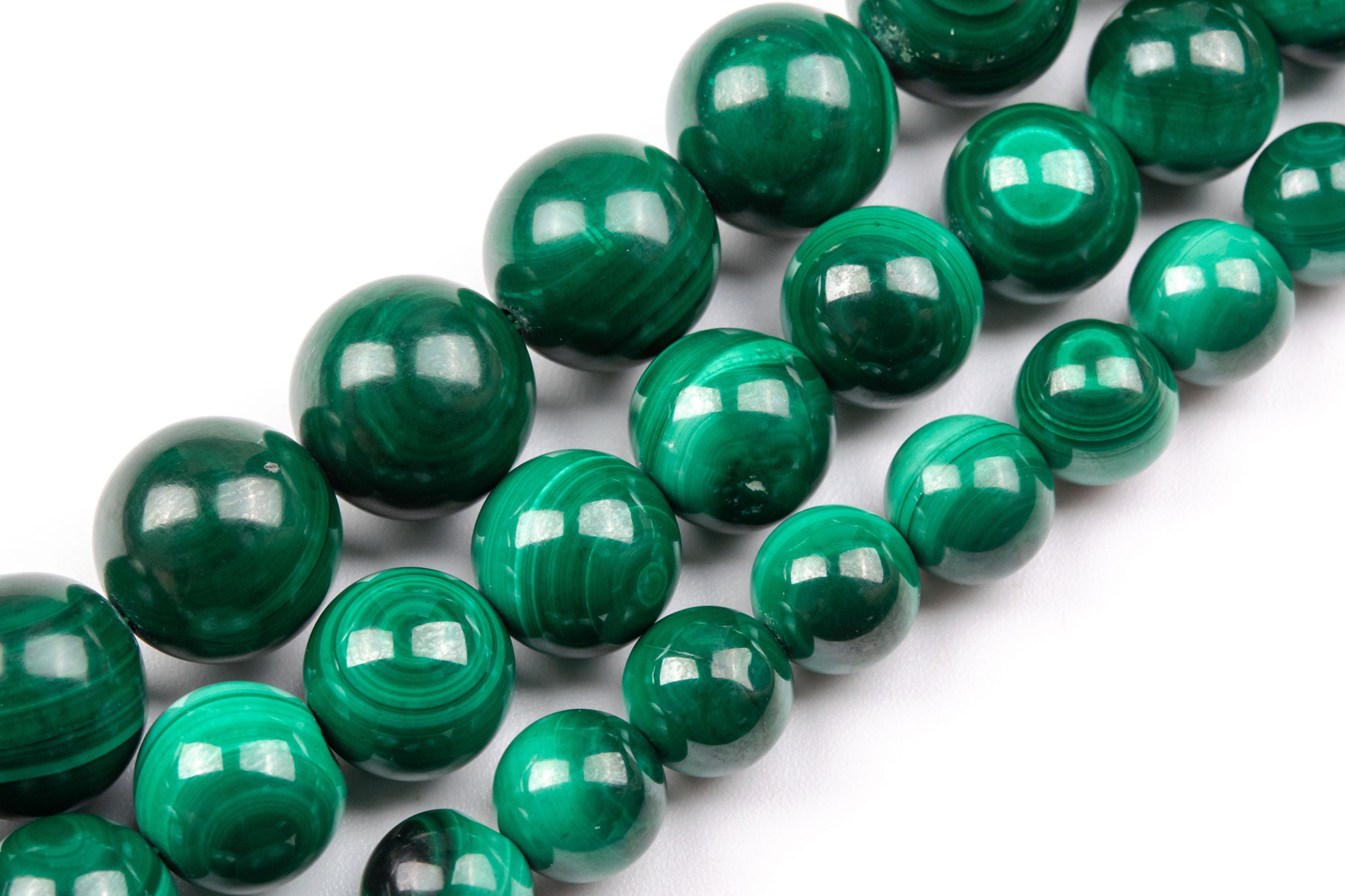 Sky Eye Deep Green Malachite Beads Genuine Natural Grade Aaa Gemstone Round Loose Beads 8mm 10mm 12mm Bulk Lot Options