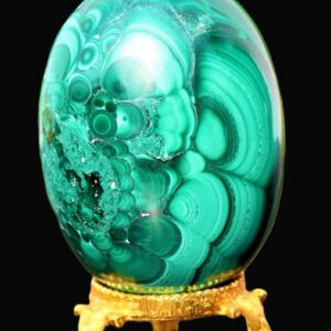 60mm Green Malachite Crystal Egg: Chakra Healing Stone, Spiritual Decor