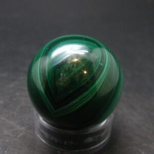 Amazing Rich Vivid Vibrant Green Malachite Sphere Ball From Congo - 1.4"