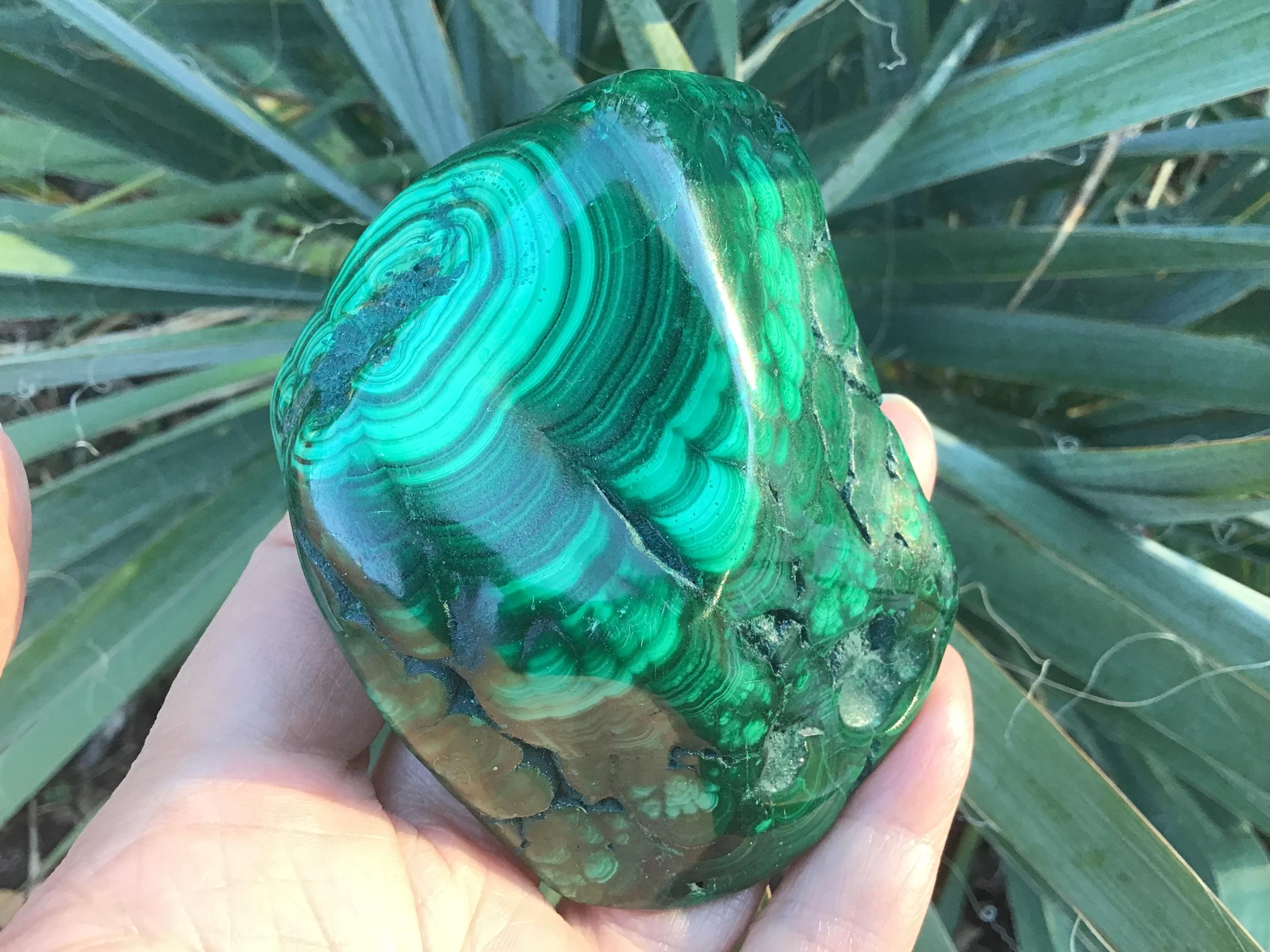 Botryoidal Malachite Crystal Free Form: Heart Chakra Stone For Transformation