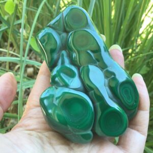Botryoidal Malachite Free Form: Heart Chakra Stone For Transformation