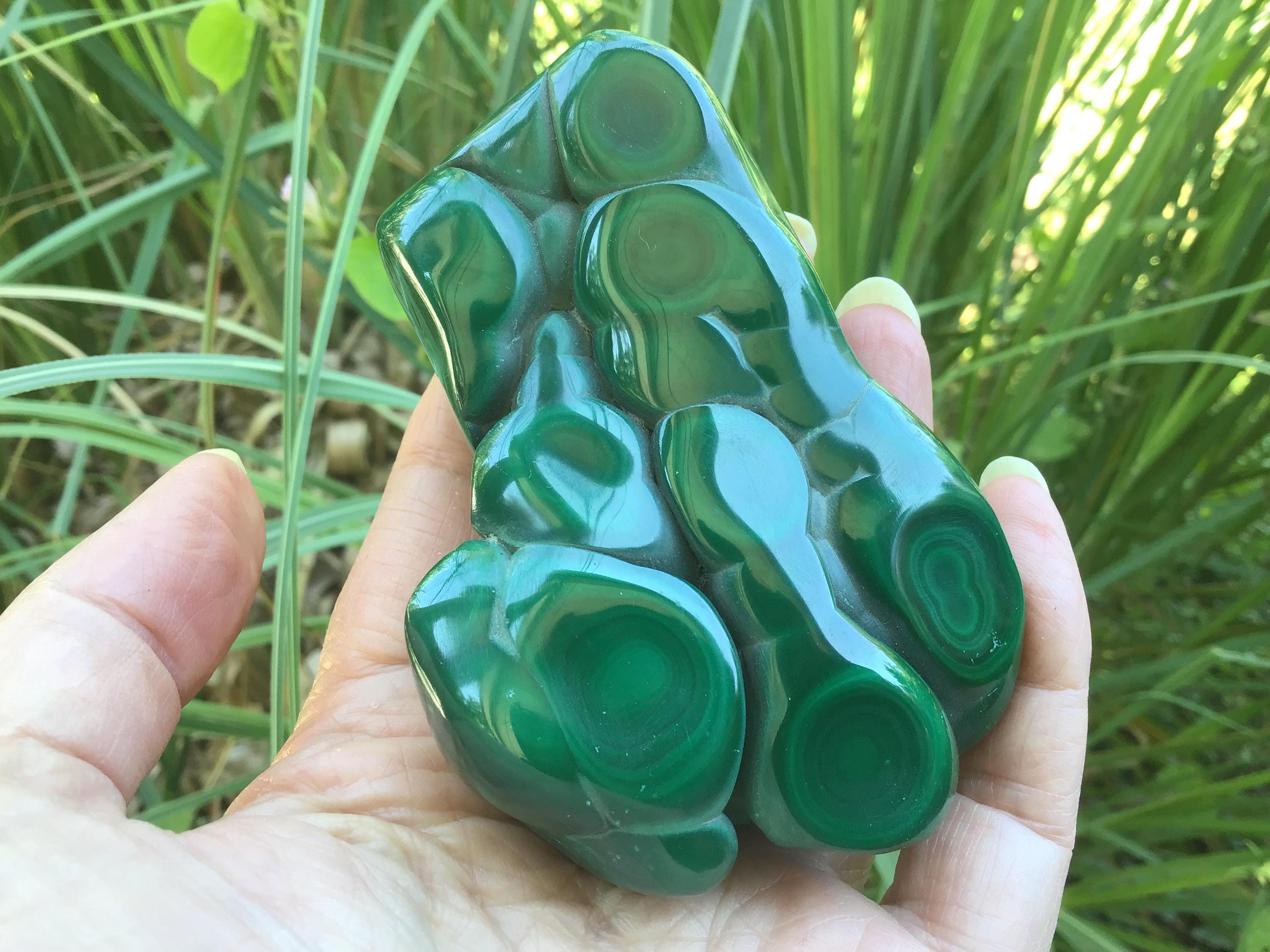 Botryoidal Malachite Free Form: Heart Chakra Stone For Transformation