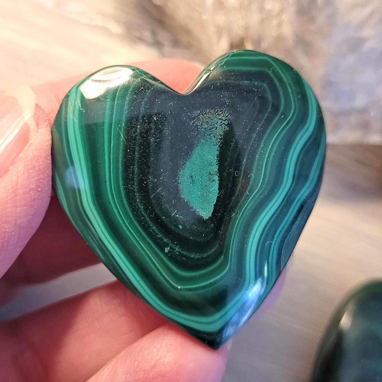 Malachite Crystal Heart • Ethically Sourced