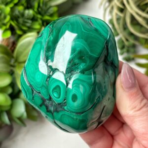 Malachite Freeform | 201g | - #6 (polished Green Crystal Chunk, Heart Chakra, Healing Stone, Love)