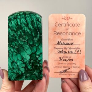 Frequency Tested - Malachite Freeform | 538g | - #2 (21836 Hz, F, Green Crystal Meditation Stone)