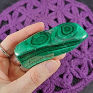 Malachite Green Polished Natural Freeform Crystal Stones Free Form Display Concentric Circles Sacred Geometry Congo Drc Africa
