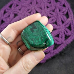 Malachite Green Polished Natural Freeform Crystal Stones Free Form Display Concentric Circles Sacred Geometry Congo Drc Africa
