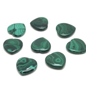 Malachite Heart Gemstone - Aaa Natural Malachite Stone – Healing Crystals - Nurturing Stone – Crystal Hearts – 30mm - He1283