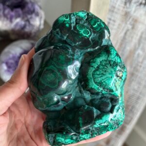 Large Malachite Free Form , Polished Malachite, Malachite Chunk, Malachite Specemine