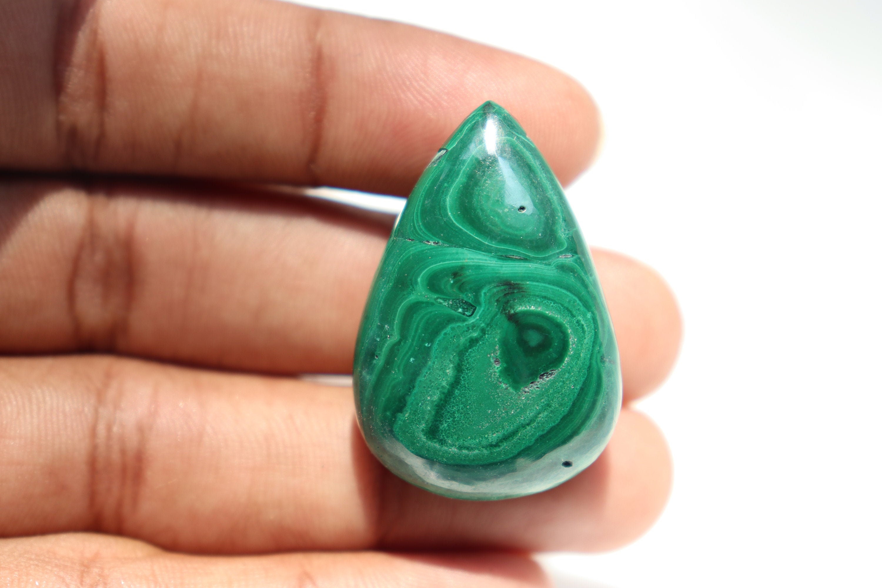 Malachite Mini Palm Stone, Malachite Crystal / Malachite Palmstone / Green Palm Stone / Malachite Thumb Stone / Malachite Polished Stone