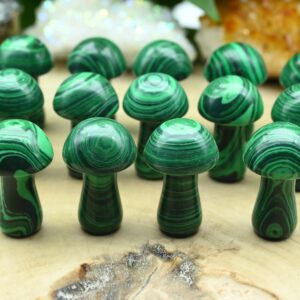 Malachite Mooshroom,hand Carved Mushroom,reiki Healing Crystal,mini Mooshroom Decor,home Decor,for Her Gift,gift Mystery Bag.