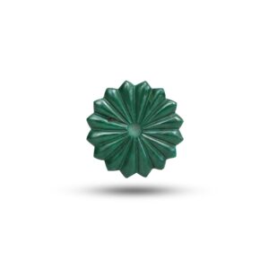 Natural Malachite Flower Carving Loose Gemstone, 31.5x31.5 Mm, Malachite Jewelry Handmade Gift For Women, 1 Piece