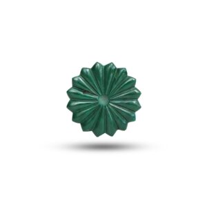 Natural Malachite Flower Carving Loose Gemstone, 32x32 Mm, Malachite Jewelry Handmade Gift For Women, 1 Piece