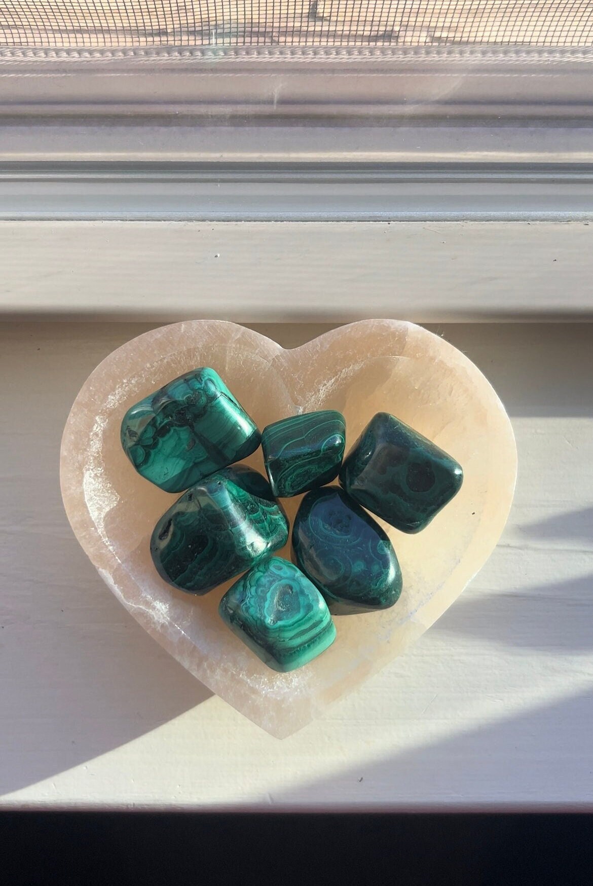 Genuine Malachite Tumbles: Pocket Healing Stones