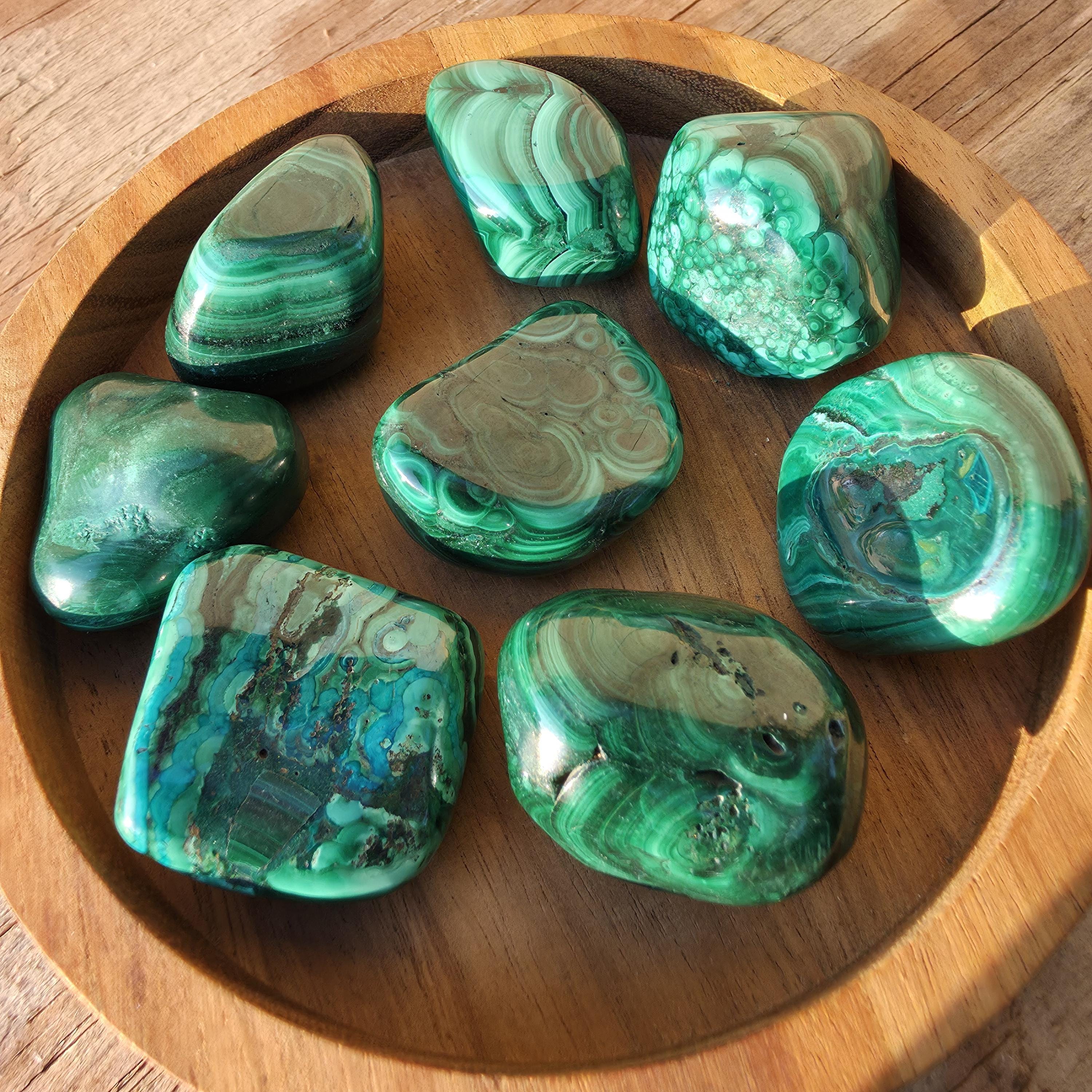 Large Green Malachite Tumble – Congo Crystal (30-40g) Large Green Malachite Tumble – Congo Crystal (30-40g)
