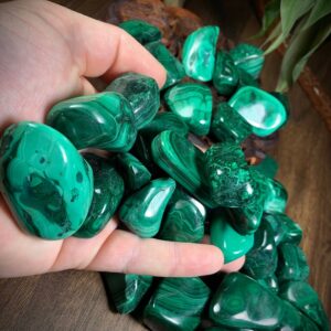 Large Polished Malachite Tumble Stone: Natural Home Decor (1.1-2 inch) Large Polished Malachite Tumble Stone: Natural Home Decor (1.1-2 inch)