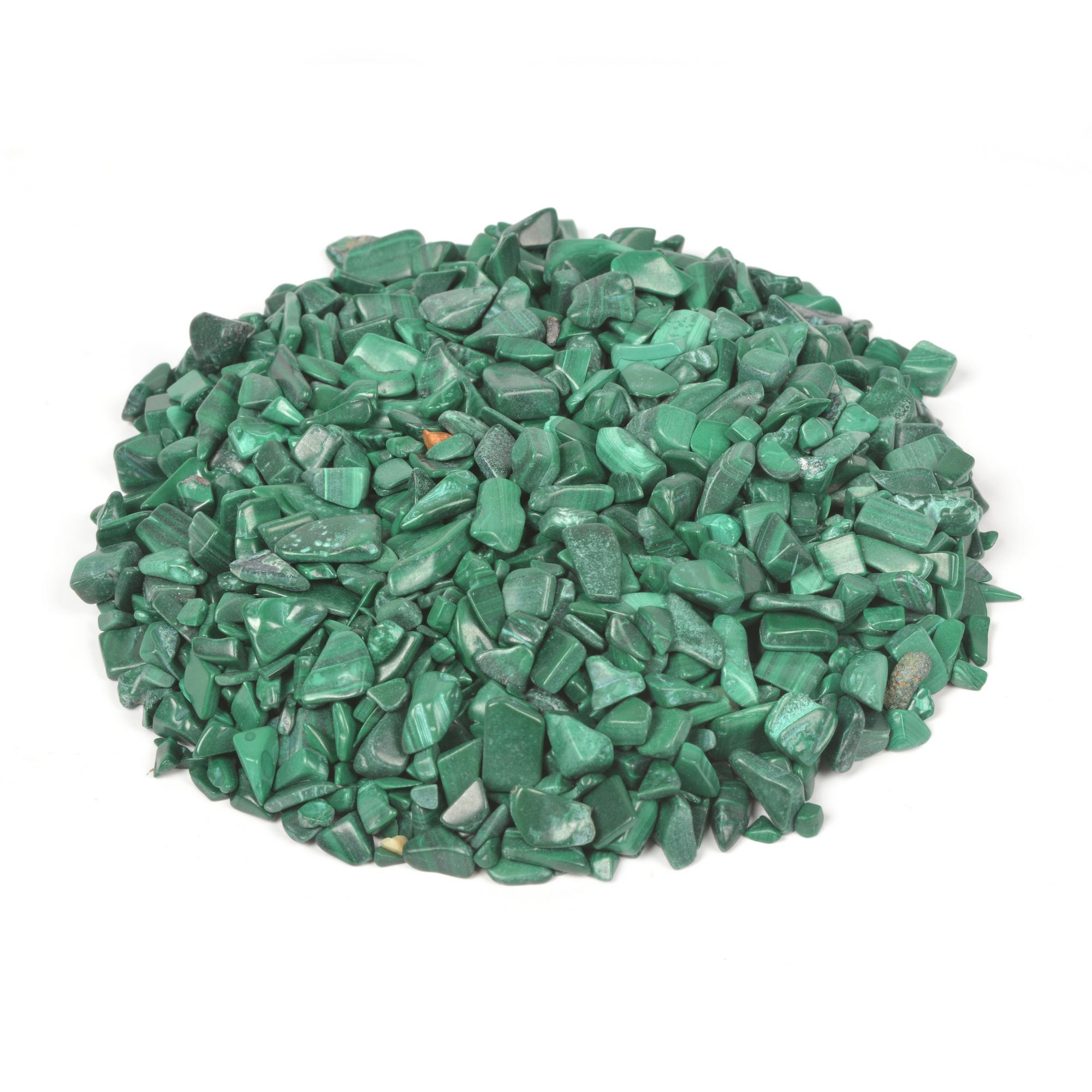 Malachite Polished Chips Crushed Tumbled Stone Crystal Healing Embellishments 100 Grams