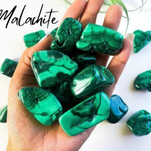 Polished Malachite Tumbles: Travelers Stone Polished Malachite Tumbles: Travelers Stone