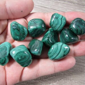 Malachite Tumbled Stone – 1/2" Natural Healing Crystal // Small Pocket Size Malachite Tumbled Stone – 1/2" Natural Healing Crystal // Small Pocket Size