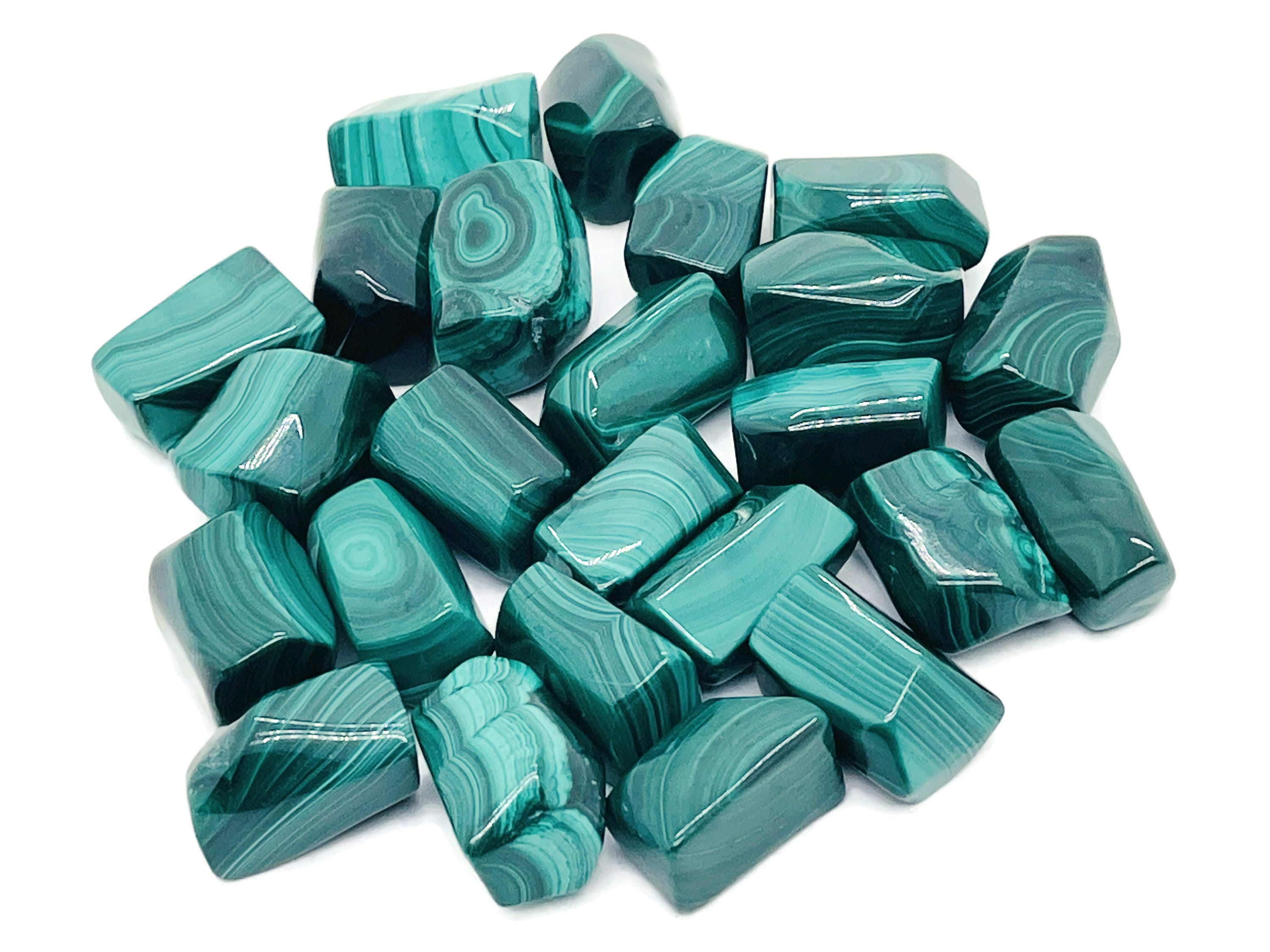 Malachite Tumbled Stone - A++ Malachite Gemstone - Loose Gemstone –green Natural Gemstone - Green Gemstone - Tu1142