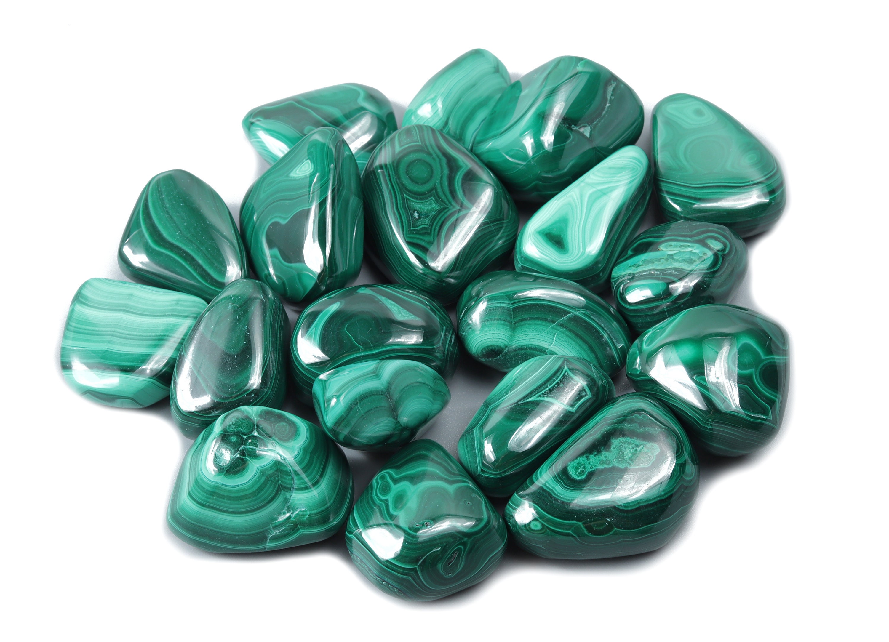 Malachite Tumbled Stone - A++ Malachite Gemstone - Loose Gemstone –green Natural Gemstone - Green Gemstone - Tu1221