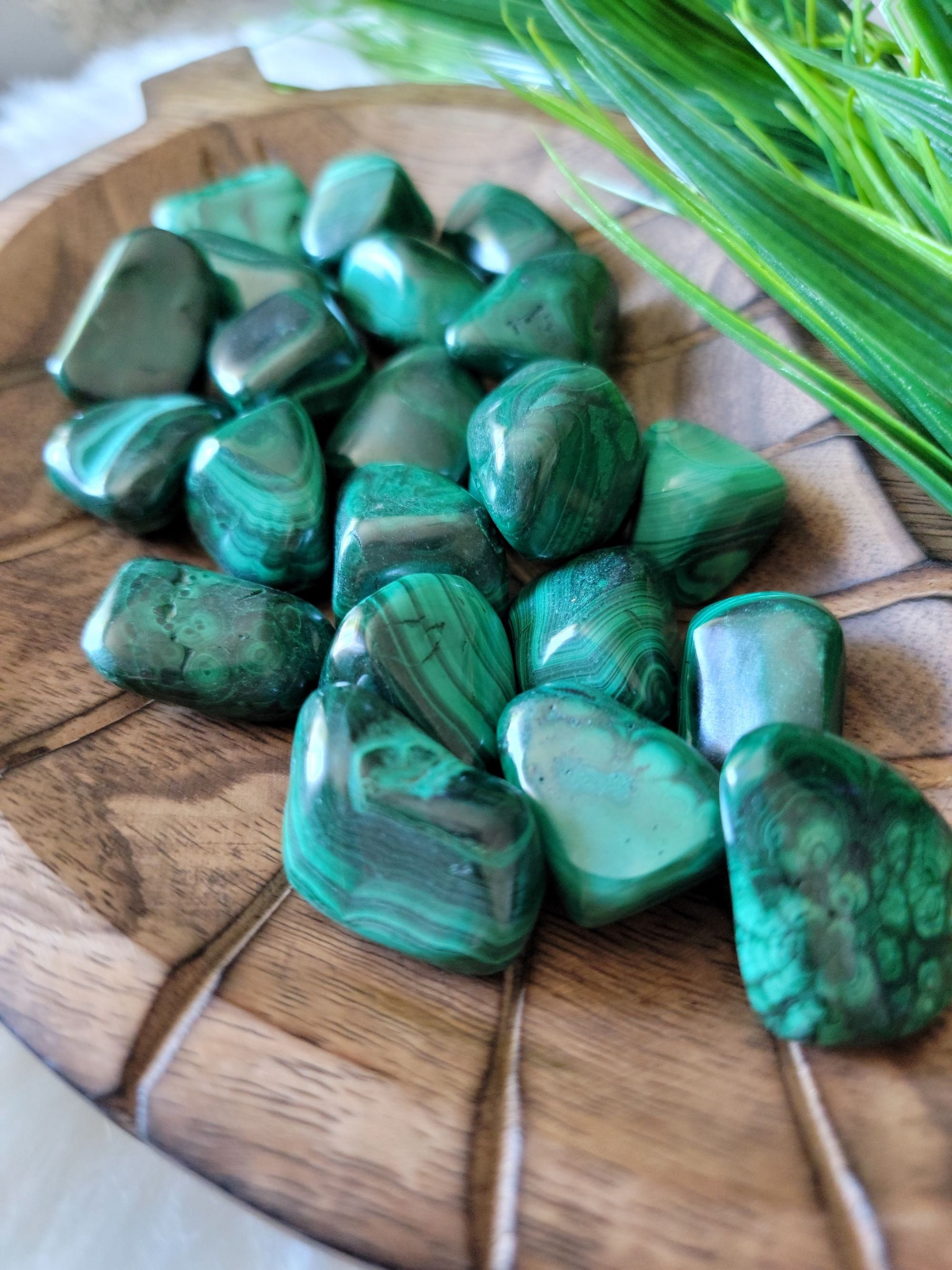 Malachite Tumbled Stone, Protection Crystal