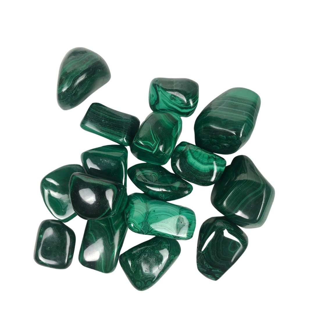 Malachite Tumbled Stone (single Stone) Malachite Tumbled Stone (single Stone)