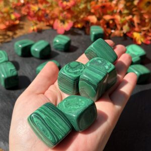 Malachite Tumbled Stones 1": Absorbing Negative Energy, Protecting Against Accidents, Travel Stone Malachite Tumbled Stones 1": Absorbing Negative Energy, Protecting Against Accidents, Travel Stone