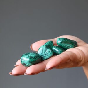 Malachite Tumbled Stones Green Healing Energy Crystals Malachite Tumbled Stones Green Healing Energy Crystals