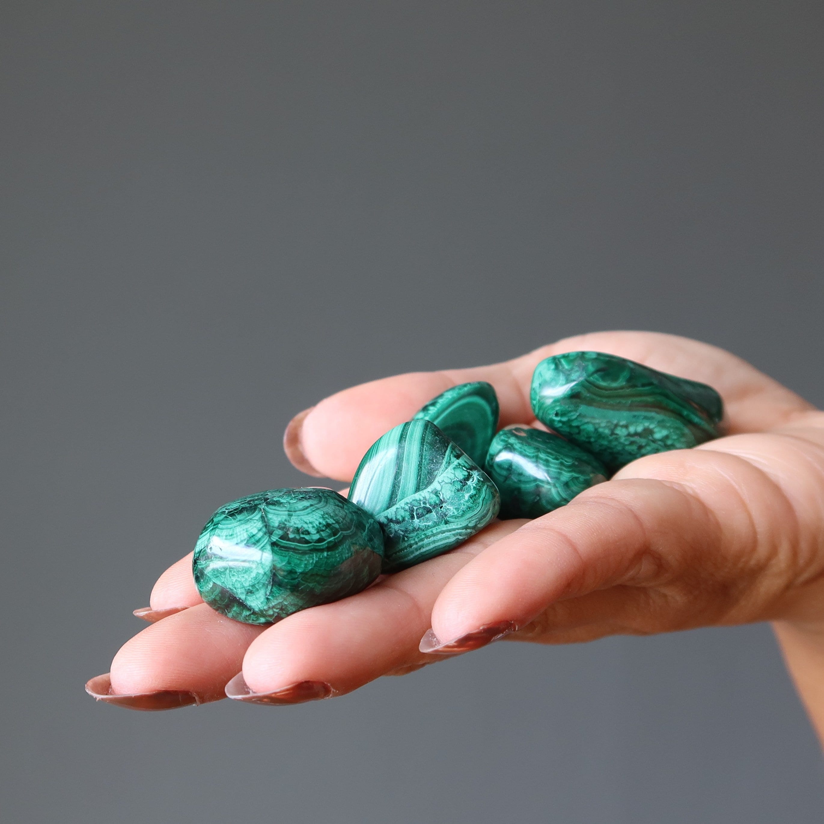 Malachite Tumbled Stones Green Healing Energy Crystals Malachite Tumbled Stones Green Healing Energy Crystals