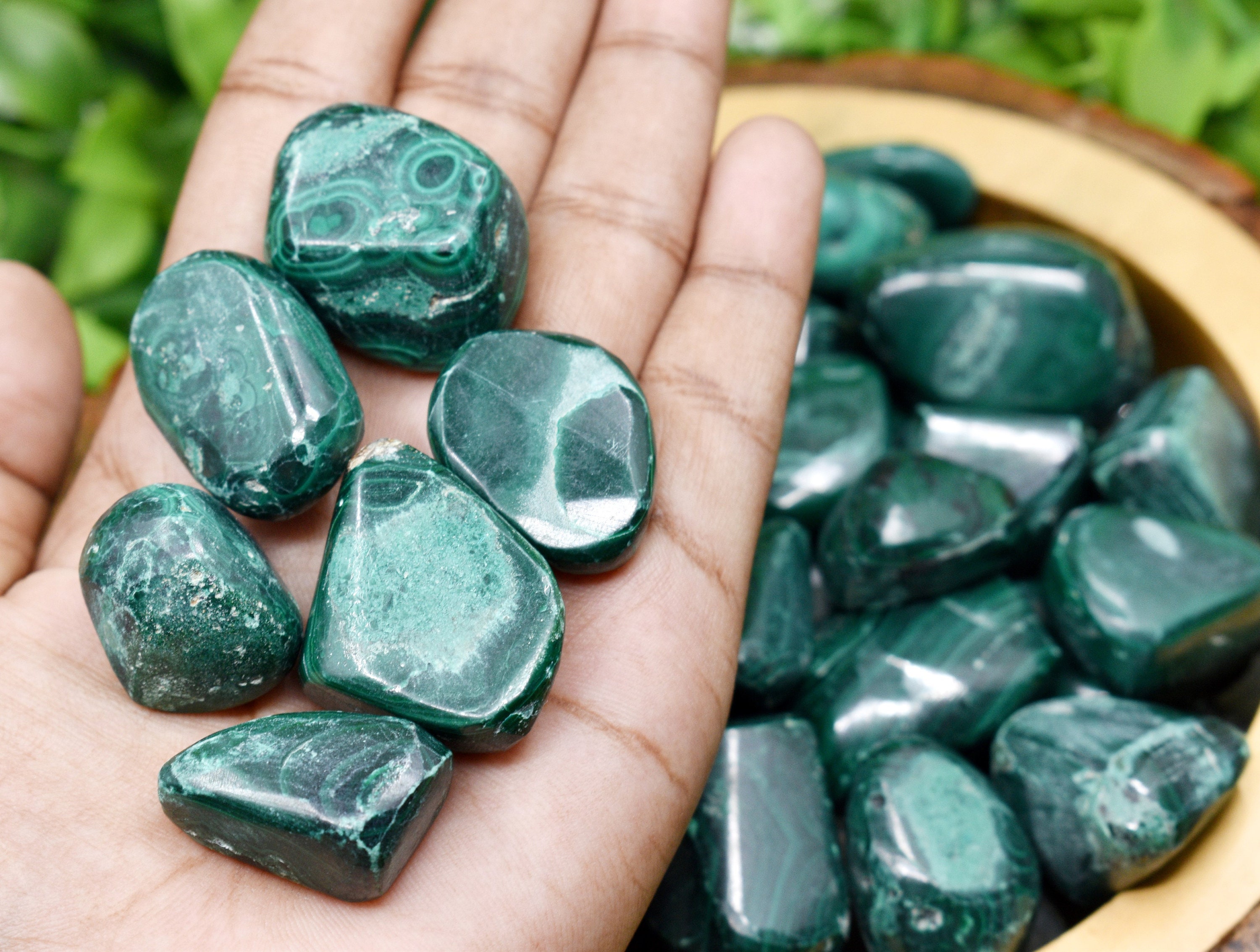 Malachite Tumbled Stones, Healing Crystals, Tumbled Stones In Pack Sizes Of 1,2,5, 100 Grams And 200 Grams Malachite Tumbled Stones, Healing Crystals, Tumbled Stones In Pack Sizes Of 1,2,5, 100 Grams And 200 Grams
