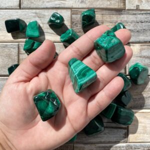 Malachite Tumble | (1) Intuitively Chosen Malachite Tumble | Small Malachite Tumbled Stone Malachite Tumble | (1) Intuitively Chosen Malachite Tumble | Small Malachite Tumbled Stone