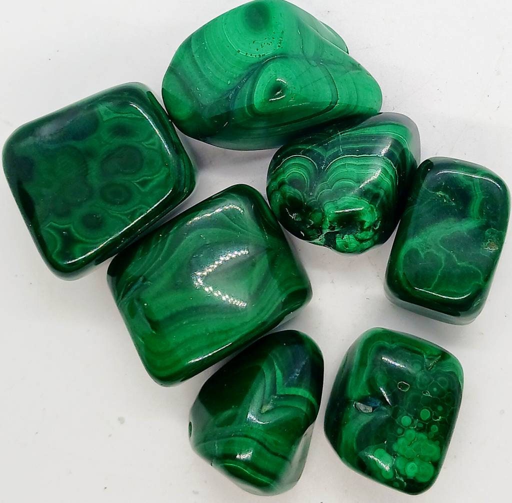 Malachite Tumble - Natural High Quality Polished Malachite Crystal Tumble - Small And Large