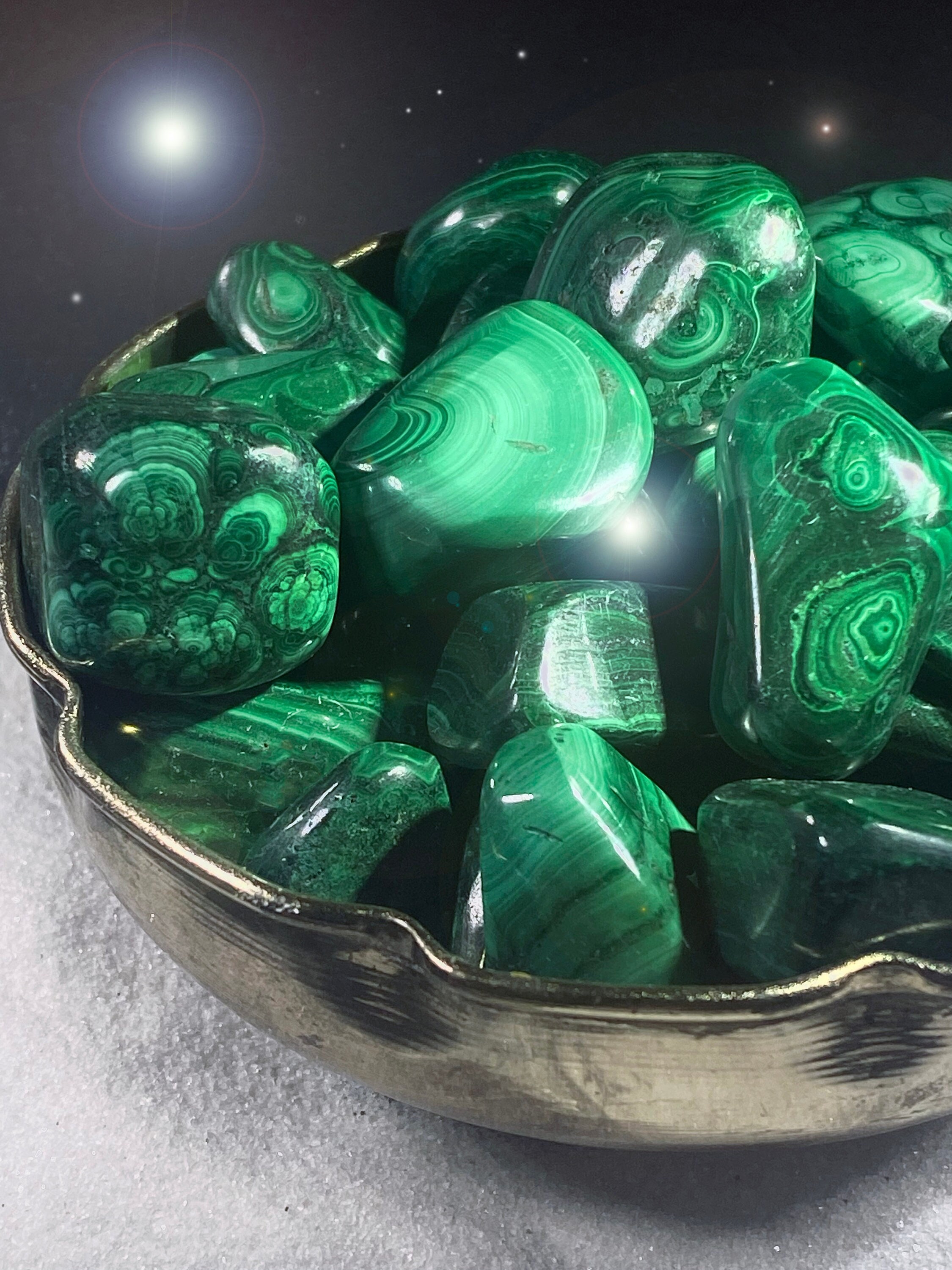Malachite Tumble Stones