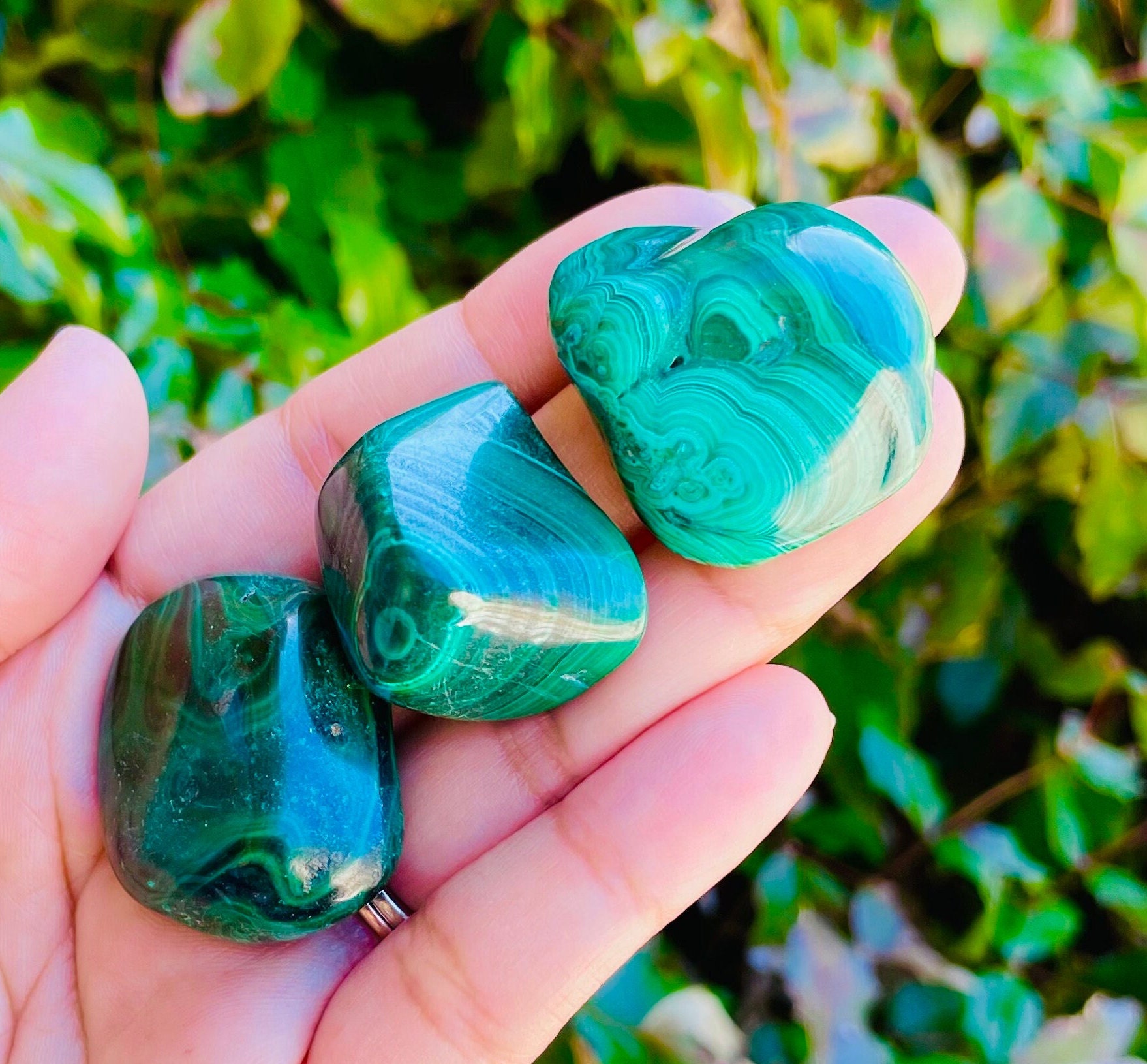Xl Malachite Crystal (1) Tumbled Malatchite Stone, Extra Large Malachite Polished Gemstone Natural