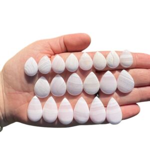 Mangano Calcite Stone Cabochon Teardrop (0.7" - 1") Pink Calcite Crystal Cabochon - Polished Mangano Calcite Gemstone Cabochon - Pink Stone