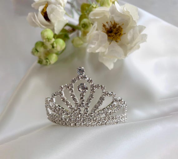 Mini Rhinestone Tiara Hair Comb | Flower Girl Tiara Mini Rhinestone Tiara Hair Comb | Flower Girl Tiara